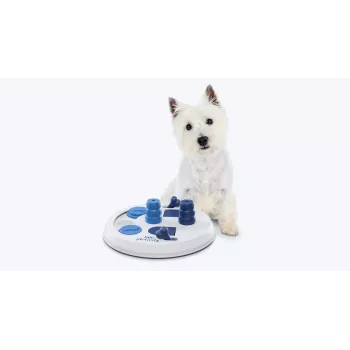 Interaktives Hunde-Puzzlespielzeug Trixie Flip Board für Leckerlis und Futterausgabe, Kunststoff, 22 cm Durchmesser, rutschfeste Basis, für kleine Rassen 5–10 kg