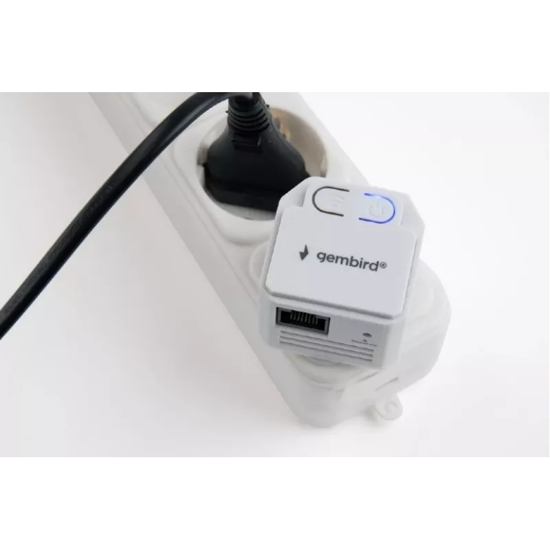 Netzwerk-Repeater Gembird WNP-RP300-03, 300 Mbit/s, 2,4 GHz, 3 dBi interne Antenne, 1x RJ-45