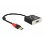 Videokabel-Adapter DeLOCK 62736 USB Typ-A auf HDMI 0,2 m Schwarz