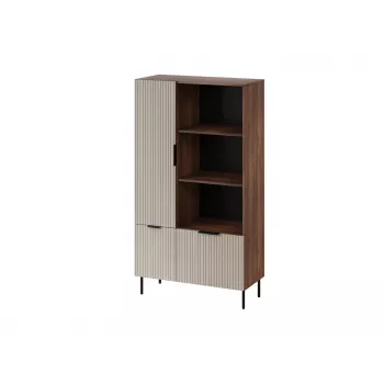 Bücherregal Cama Meble ALMERA Cama 4, Nussbaum/Cashmere, 90×42×165 cm