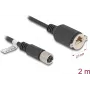Netzwerkkabel DeLOCK M12 Kabel X-kodiert 8-polig Buchse auf RJ45-Buchse Cat.6A 2 m schwarz