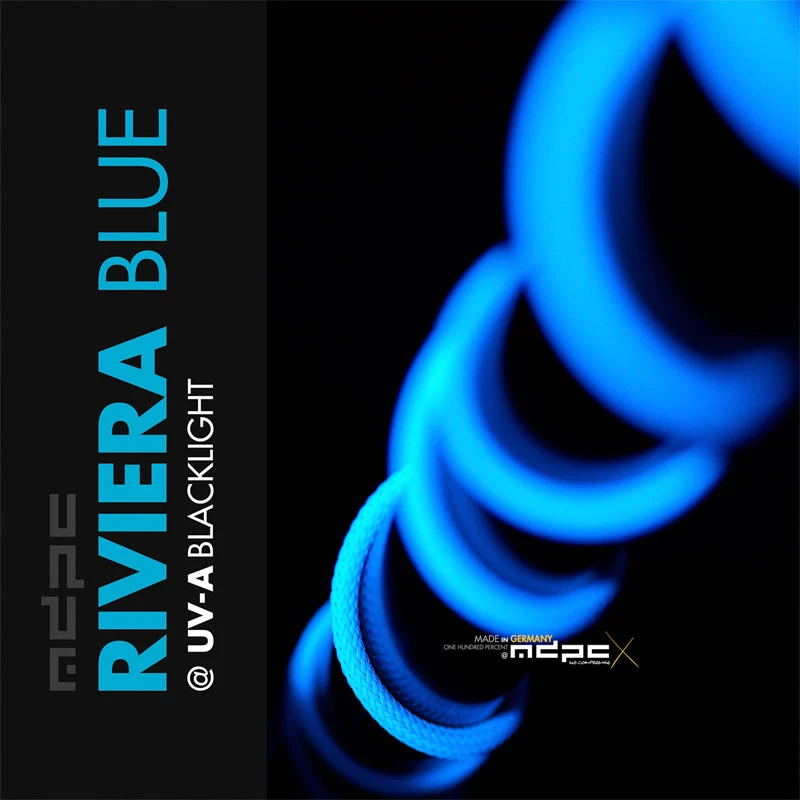 MDPC-X Hülse Medium - Riviera Blau UV, 1 m