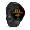 Garmin Forerunner 165 Music - Schwarz - Sportuhr mit Armband - Silikon - Schiefergrau - Handgelenkumfang: 126–203 mm - Anzeige 3 cm (1.2) (010-02863-30)
