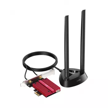 Interne WLAN Bluetooth Netzwerkkarte Cudy WE9300S PCIe, Wi‑Fi 7 (802.11be) Tri‑band 2.4/5/6 GHz, 5765 Mbit/s, Bluetooth 5.4, externe 2x2 Antenne