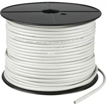 Wentronic Goobay CAT 5e Netzwerkkabel, F/UTP, Grau, 100 m - CCA Kupfergemisch, AWG 26/7 (Litze), PVC (68706)