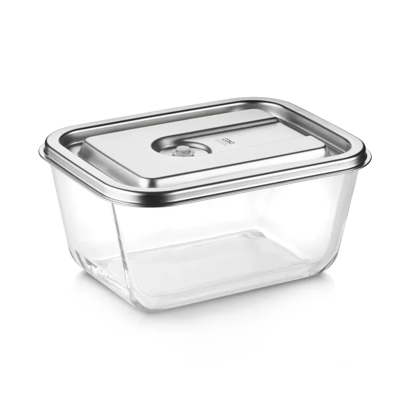Caso Glas-Vakuumbehälter mit Kunststoffdeckel | VacuBoxx Edelstahl XL | Transparent