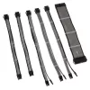 Geflochtenes Kabelverlängerungsset Kolink Core Adept – 6‑teilige Netzteil- und Mainboard-Verlängerungen, PET-Ummantelung, Kupferleiter, Längen 300–350 mm