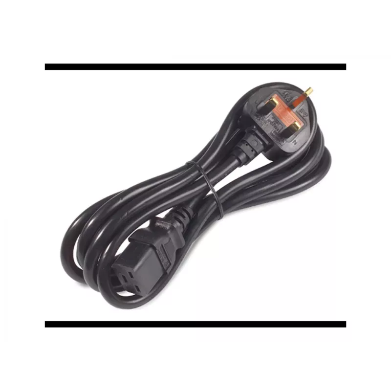 APC AP9895 Netzkabel, 16A 200-240V, C19 auf UK-Stecker BS 1363A, 2,44 m, Schwarz