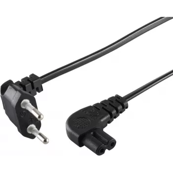 Netzkabel ShiverPeaks 09-06001 — Eurostecker abgewinkelt auf IEC 60320 C7, 1,5 m