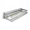 DeLOCK 19 Zoll Keystone Patchpanel 48 Port mit Zugentlastungen 2U grau