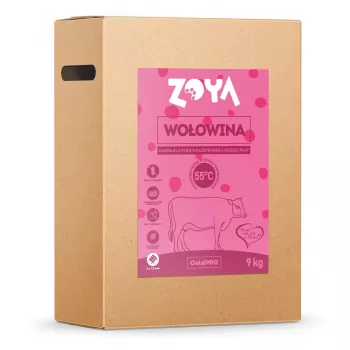 Trockenfutter für Hunde ZOYA ColdPRO Beef 9 kg — Alleinfutter für adulte Hunde, 27% Protein, 9,5% Fett, glutenfrei, zuckerfrei