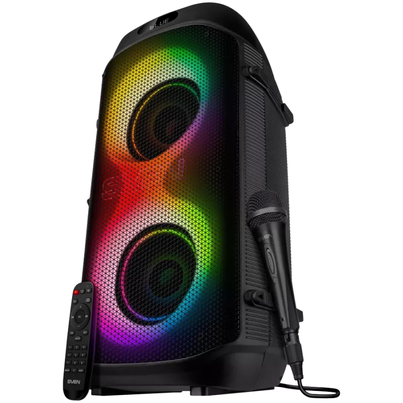 SVEN PS-850, (100W, TWS, Bluetooth, FM, USB, microSD, LED-Display, 8000mAh)