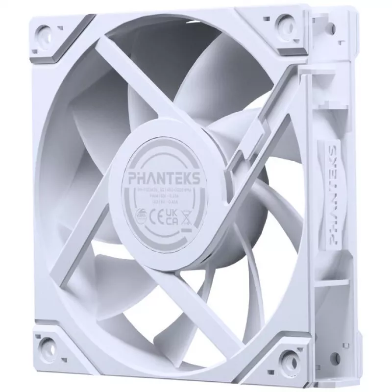 PHANTEKS 120mm-Gehäuselüfter M25G2-120 D-RGB Weiß – 120mm RGB-Kühllüfter für PC-Gehäuse