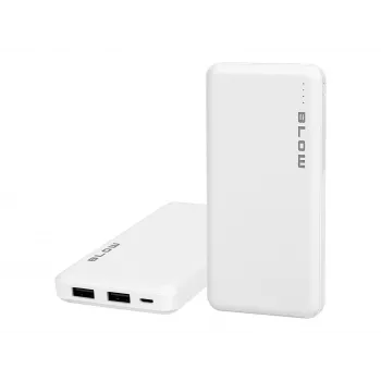 Tragbares Ladegerät Powerbank BLOW PB10A 10000mAh (37Wh), 2x USB-A-Ausgänge, 22,5W gesamt, Micro-USB-Eingang, Polymer-Akku