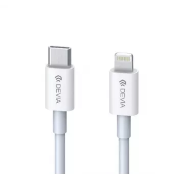 USB-C-auf-Lightning-Kabel Devia Smart Series PD 18W – weiß, MFi-zertifiziert