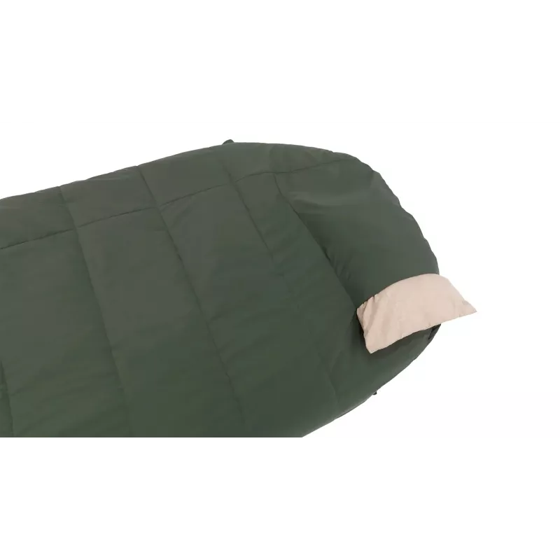 Halbrechteckiger Schlafsack Outwell Caldera Lux — Polyester, 800 mm breit, 2200 mm lang, maximale Körpergröße 190 cm, Grün