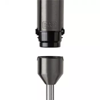 Stabmixer Schwarz & Decker BXHBA1200E — Handmixer 1200 W, 4 Edelstahlklingen, Turbo, abnehmbare Teile, schwarz