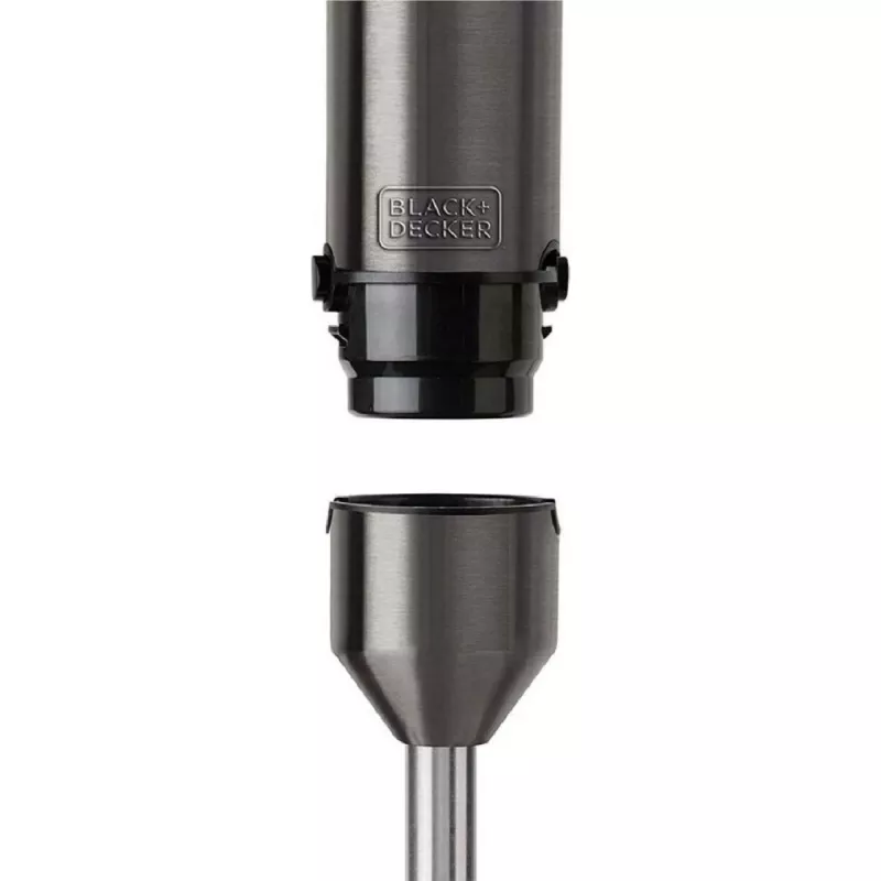 Stabmixer Schwarz & Decker BXHBA1200E — Handmixer 1200 W, 4 Edelstahlklingen, Turbo, abnehmbare Teile, schwarz