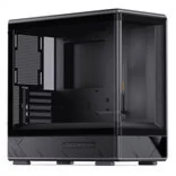 Computer case Jonsbo D200 midi-tower mATX tempered glass mini temp display Schwarz