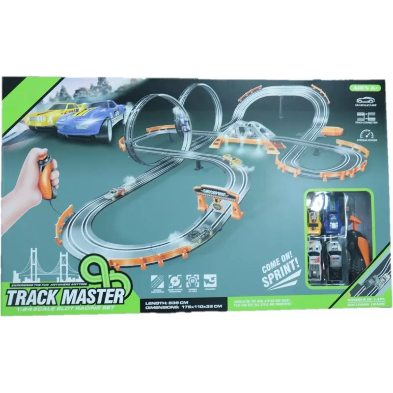 Rennbahn mit 2 Loops, Länge 838 cm