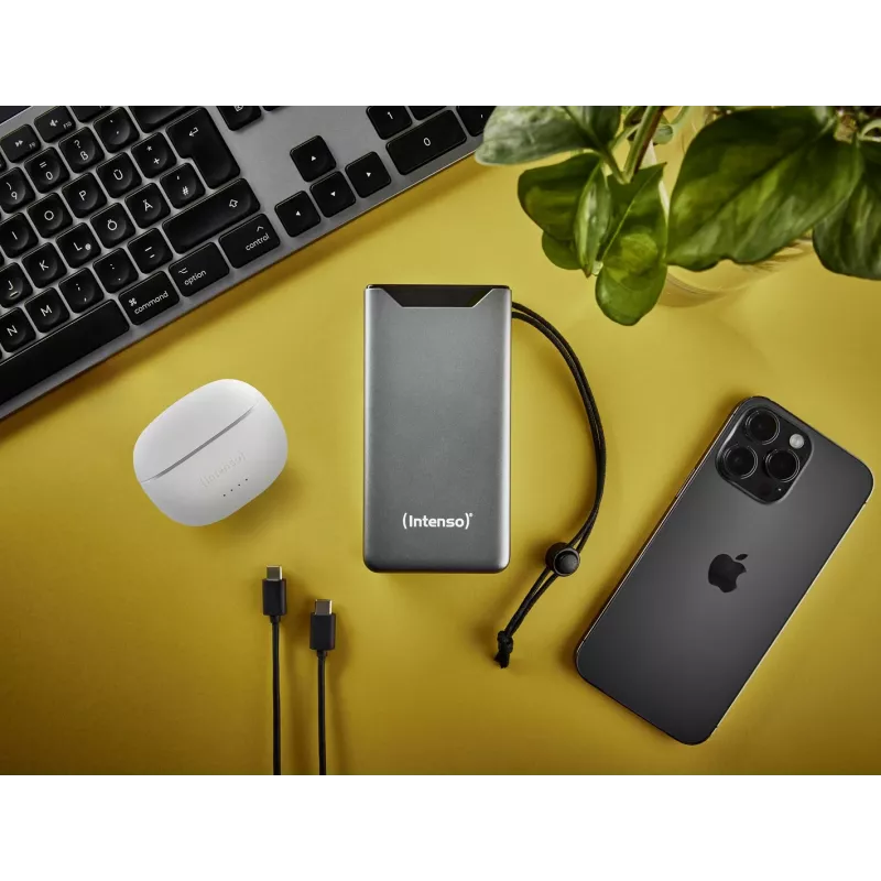 Powerbank INTENSO 7332054 — 20000 mAh, PD 3.0 & QC 3.0, 20 W, USB-A + USB-C, grau