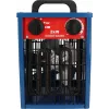 Ventilator-Elektroheizer BLAUPUNKT EH7010 – 2000 W, Edelstahl-Element, IPX4, Bodenaufstellung, für bis zu 22 m², schwarz/blau/rot