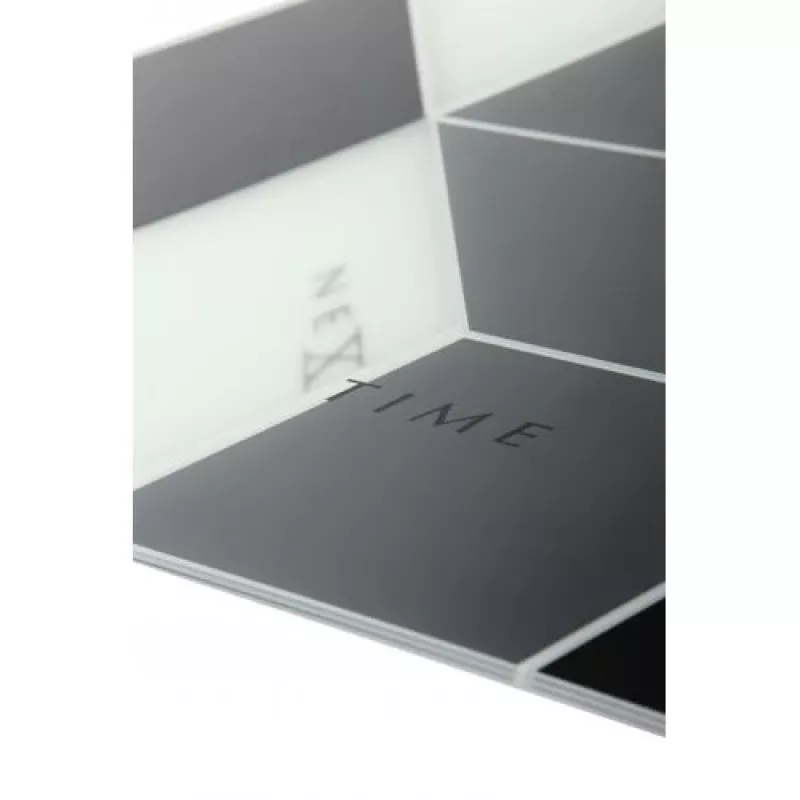 NeXtime klok 8171 Cubic, 43,5x37 cm, Wand, Schwarz/Weiß/Grau