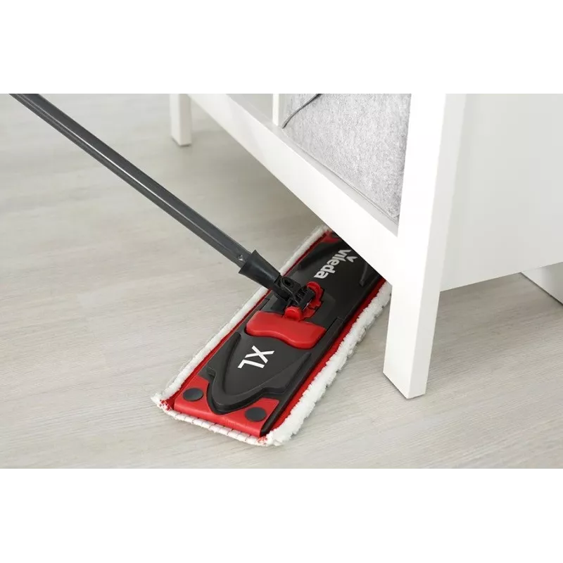 VILEDA Wischmopp Ultramax XL Box — waschbarer Mikrofaser-360°-Drehkopf, faltbar, für Hartböden