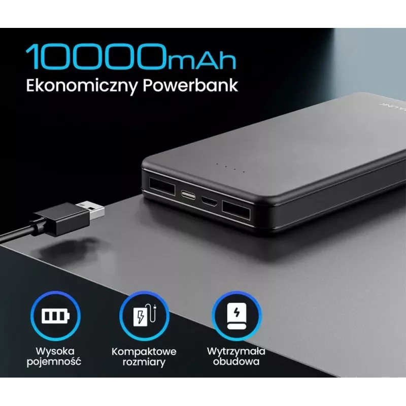 Tragbare Powerbank Extralink EPB-078B 10000mAh
