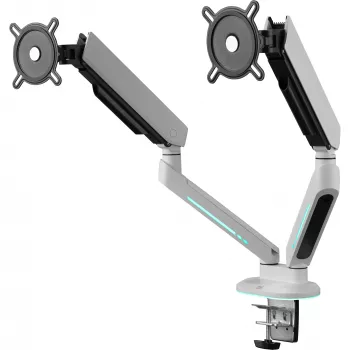 Universal Gaming Dual Monitor Arm (DM8220), Monitor Mount Weiß, RGB