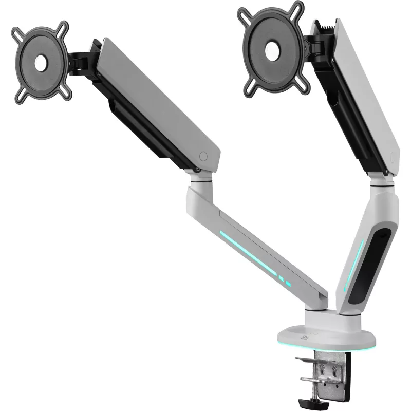 Universal Gaming Dual Monitor Arm (DM8220), Monitor Mount Weiß, RGB