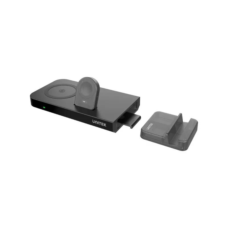 UNITEK MagMighty Combo 5 Kopfhörer Smartphone Smartwatch Schwarz USB Kabelloses Laden Schnellladen