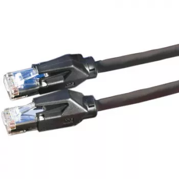 DTWYLER Patchkabel Cat.6 Klasse E S/FTP CU 7702 flex LSOH Hirose TM21 schwarz 2m