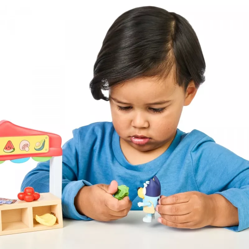 Spielzeugfiguren-Set TMTOYS Mini Bluey Lebensmittelladen BLU17555 – Mini-Figurenset für Spielspaß