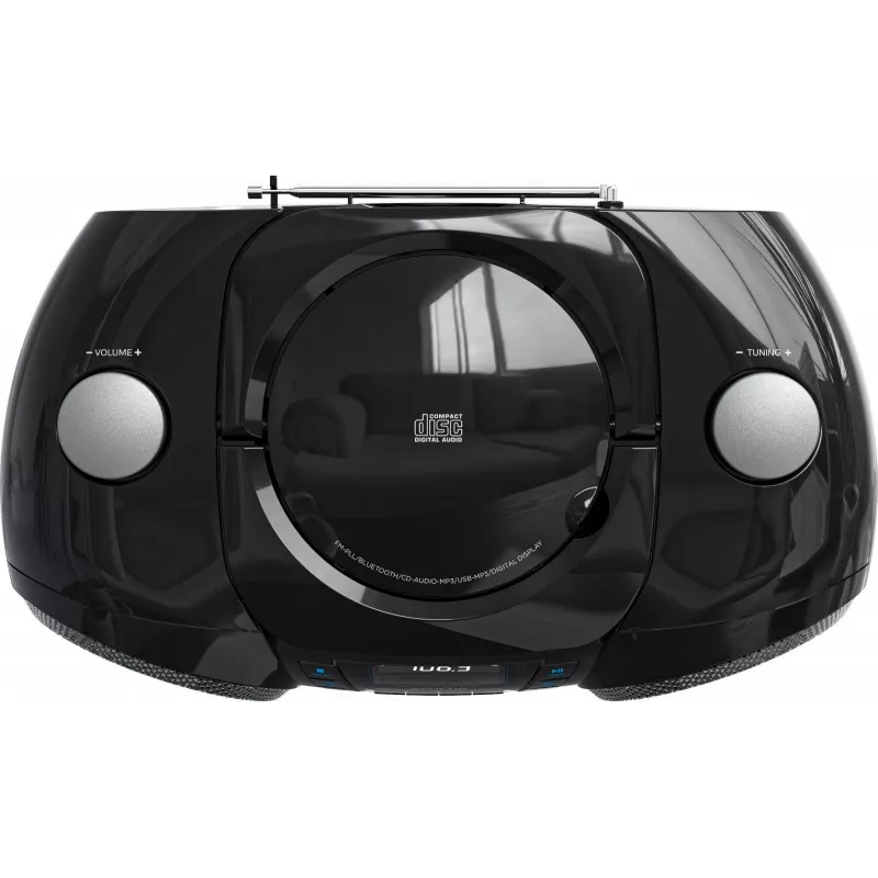 Tragbarer Bluetooth-Boombox SENCOR SPT4710B — 20 W Gesamtleistung, Bluetooth 5.3, CD/USB/UKW, Batterie- oder Netzbetrieb