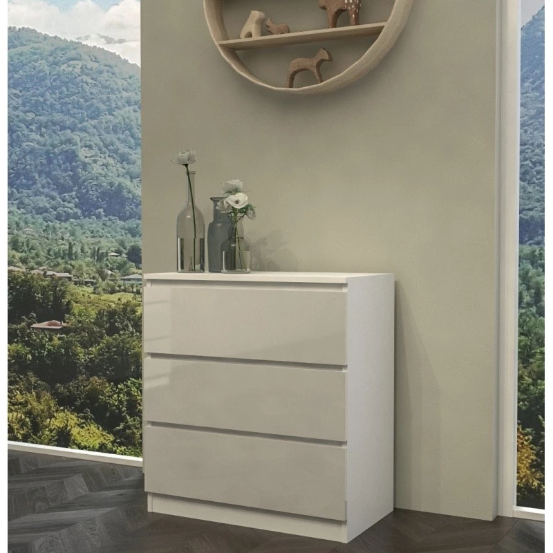 Topeshop M3 BIEL POŁYSK Kommode