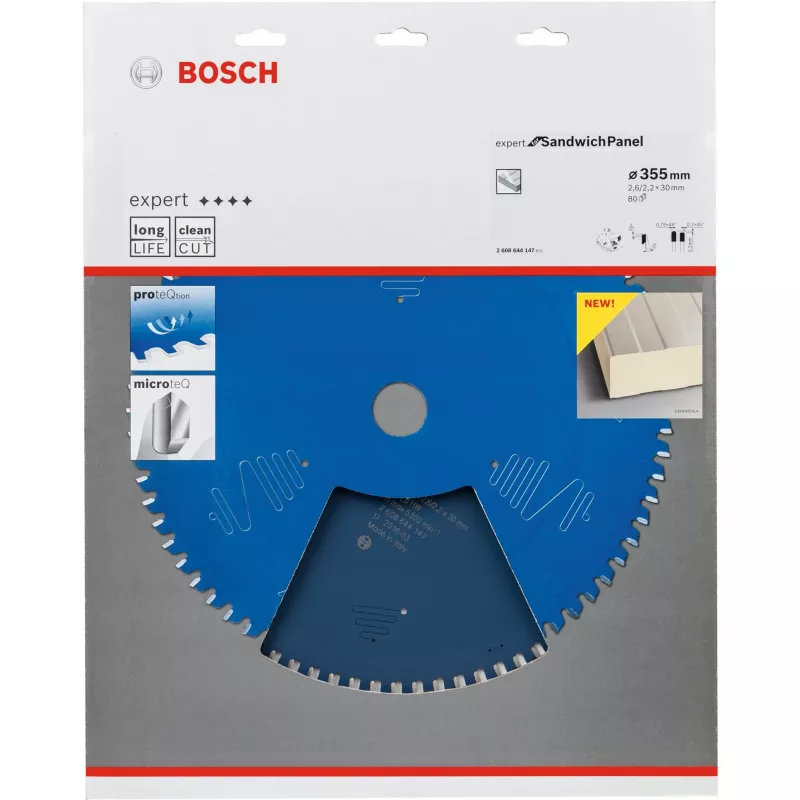 Bosch Expert for Sandwich Panel Kreissägeblatt 355 mm, 80 Zähne, Bohrung 30 mm, 2608644147