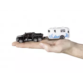 RC-Auto mit Wohnwagen REVELL 23566 — ferngesteuertes Mini-Modell, batteriebetrieben, Spielzeugfahrzeug