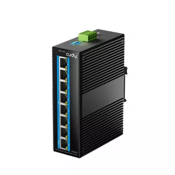 Unmanaged Gigabit Ethernet PoE Switch Cudy IG1008P — 8× Gigabit (10/100/1000), PoE, 48–57V, 20 Gbit/s, 8000 MAC, wandmontierbar, schwarz