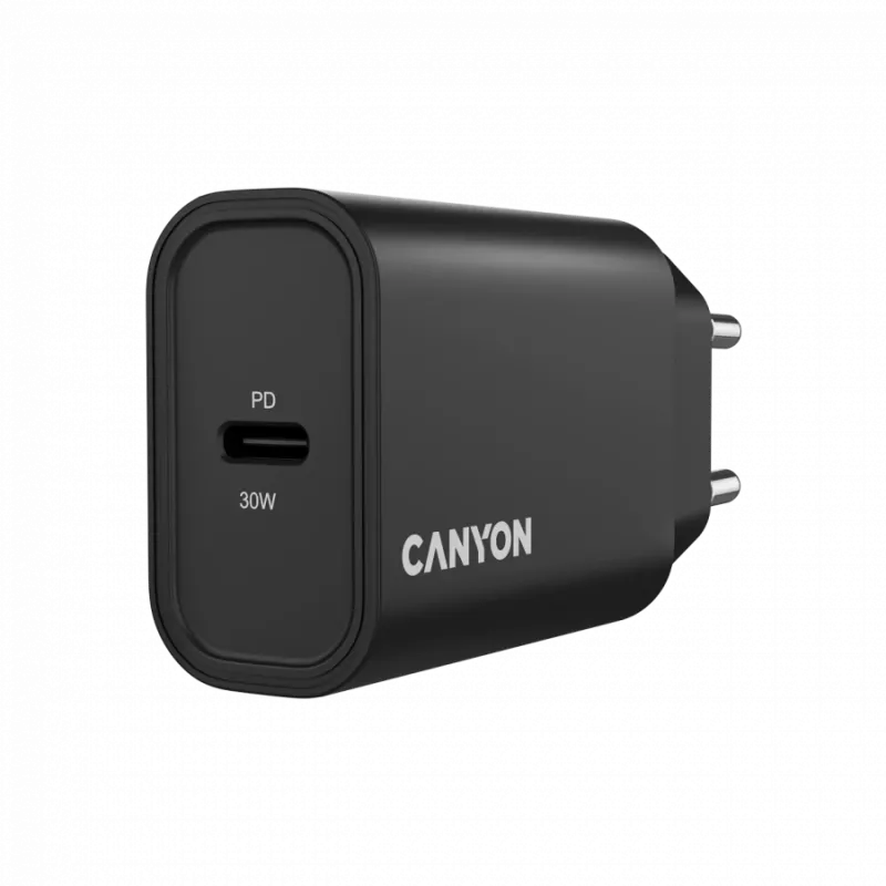 CANYON OnCharge 30CL 30 W PD Wandladegerät 1-fach EU-Stecker Schwarz