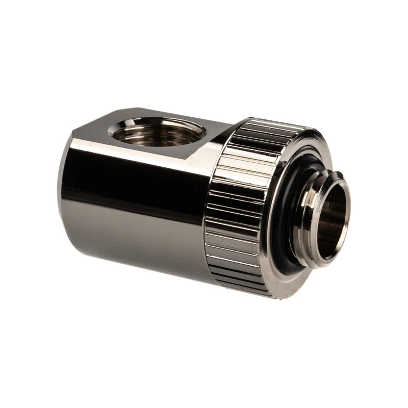 EK Water Blocks EK-Torque Adapter 90 Grad G1/4 Zoll AG auf G1/4 Zoll IG – drehbar, nickel Silber
