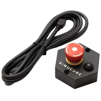 Button Simucube Premium Drehmoment-Aus-Taster, Schwarz/Rot, 120×120×70 mm