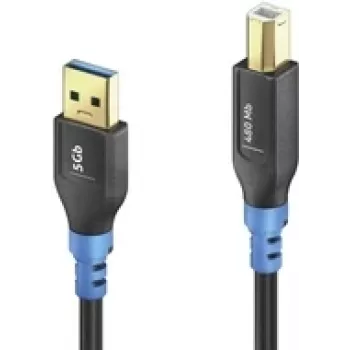 USB-Kabel PureLink FI-U200-003 USB 2.0 0,3 m USB A USB B Schwarz Blau