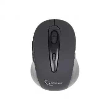 Kabellose optische Bluetooth-Maus GEMBIRD MUSWB2 — für Rechtshänder, 1600 DPI, 6 Tasten, schwarz/grau, AAA-Batterien