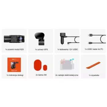Auto-Dashcam VANTRUE N2X LTE – 2,7K Ultra HD, SONY STARVIS 2 IMX675 Haupt, 158° F/1,8, 2-Kanal, GPS, Wi‑Fi, IPS 2 Zoll Display