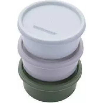 Brotdosen-Set Fackelmann 26925 Beige Grün Grau Light Blue 3 Stück