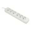 Steckdosenleiste ActiveJet 6GNU - 3M - S, 6 Steckdosen, 3 m Kabel, 230 V/50 Hz, 10 A, Typ-E-Stecker