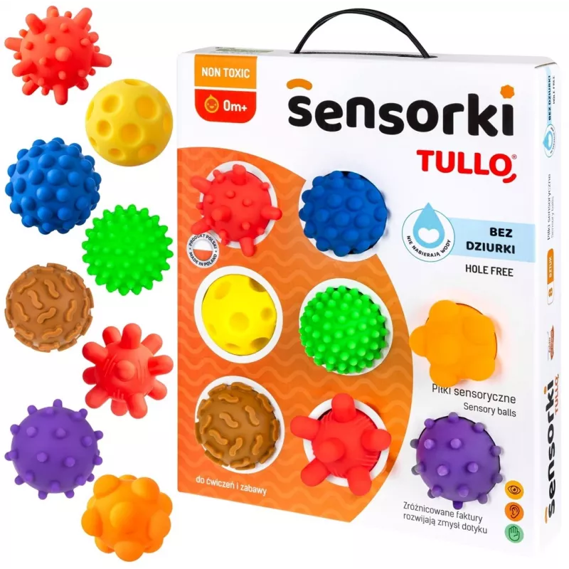 Sensorikbälle ohne Löcher TULLO 8 Stück