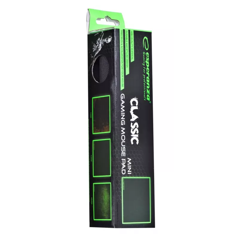 Mauspad ESPERANZA EGP101K — Gaming-Mauspad, 250×200×2 mm, Kunststoff, schwarz