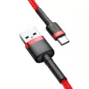 USB-2.0-A-auf-USB-C-Kabel Baseus CATKLF-B09 1m QC3.0 Nylongeflecht rot, Schnellladung und Datensynchronisation